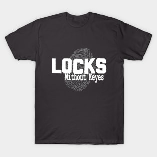 Locks Without Keyes with Print (White) T-Shirt